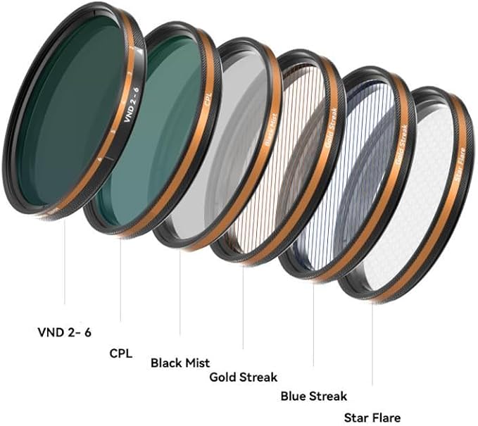 Fotorgear Camera Lens Filter,67mm Clip On Filters Professional Photography for Camera Lens, 67mm Universal Phone Polarizer Filter CPL ND Black Mist Gold Streak for iPhone Xiaomi Huawei (Black Mist)