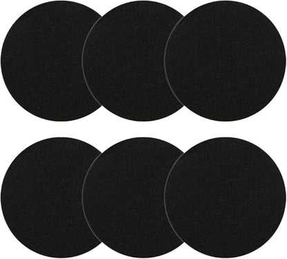 Kitchen Compost Bin Charcoal Filter 7.25 Inch Diameter Extra Thicker & Bigger-Over 3 Years Supply- Longer Lasting Activated Charcoal Odor Trapping Filters (0.4inch/10mm Thickness), Round (6 Pack)