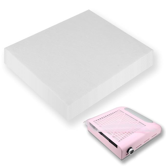 300 Sheets Nail Dust Collector Filter Paper: Disposable Dust Vacuum Filter for Most Nail Dust Fan Extractor Machine, Dust Cleaner Replacement Filter Paper Nail Tech Supplies Accessories for Home Salon