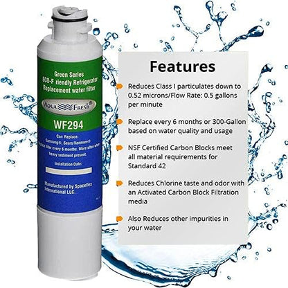Aqua Fresh WF294 DA29-00020B Refrigerator Water Filter Replacement for Samsung DA29-00020A/B, HAF-CIN/EXP, RF28HFEDBSR, RF263BEAESR, RF263TEAESG, RF28HDEDBSR, HAF-CIN, RF4287HARS,RF4267HARS (2 Pack)