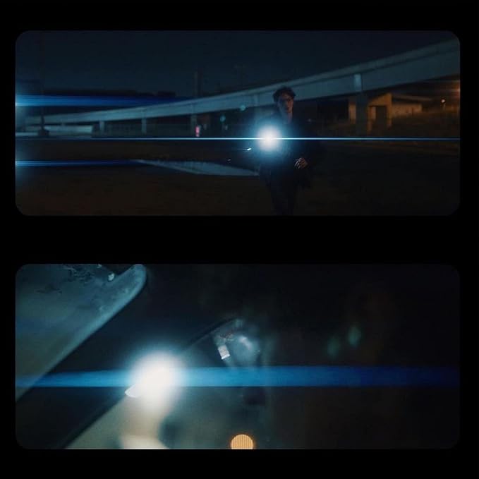 Prism Lens Filter 82mm Starlight Glare Filter Anamorphic Lens Flare Effect Filter Film Props(Blue Linear Flares)