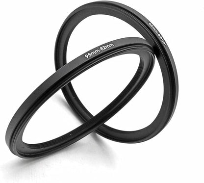 95 to 82mm Metal Step Rings, 95mm to 82mm Step Down Ring Filter Ring Adapter for 95mm Camera Lens & 82mm UV CPL ND Filters Hoods Caps LingoFoto