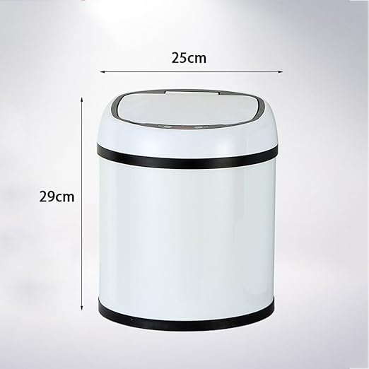 Portable Rechargeable Creative Intelligent Sensor Trash Can Household Electric Fashion Living Room Bathroom Trash Can Can Recycler (Size : B:35 * 25CM) (A:29 * 25CM)