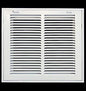 HVAC Premium 12 x 8 Duct Opening Steel Return Air Filter Grille, for 1-inch Filter, Removable Door, Flat Stamped HVAC Vent Cover Grille, Outer Dimensions 14.5 x 10.5