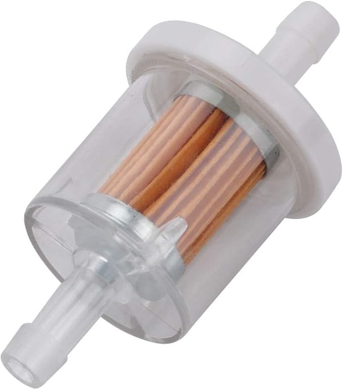 Tvent 1/4" Fuel Filter 691035 493629 for brigs and straton with Fuel line Camp Replacement for Kawsaki 49019-0027 49019-7001 845125 Motorcycle Motor Lawn Tractor Mower (Pack of 8)