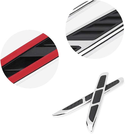 1 Pair Car Hood Vent Air Intake Grille, Car Exterior Hood Side Door Air Flow Vent Cover Intake Grille Decorative Trim Sticker