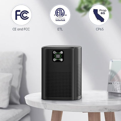 2 Pack Air Purifiers For Home Bedroom, Honeyuan H13 HEPA Air purifier with 360°Air Intake, Coverage up to 2190ft², 3 Fan Speeds, Low to 24dB