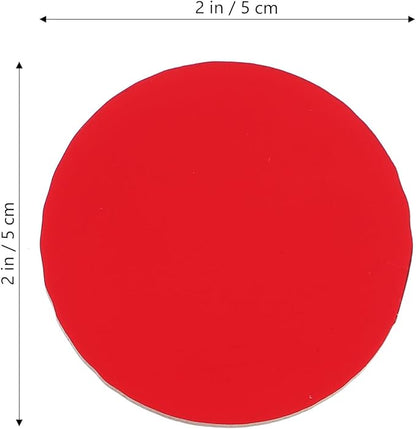 Educational Color Filter Boards 9 Pieces Circular Transparent Color Film Sheets 1.96X1.96 Inch for Lighting Effects Correction and Cognitive Learning Tools