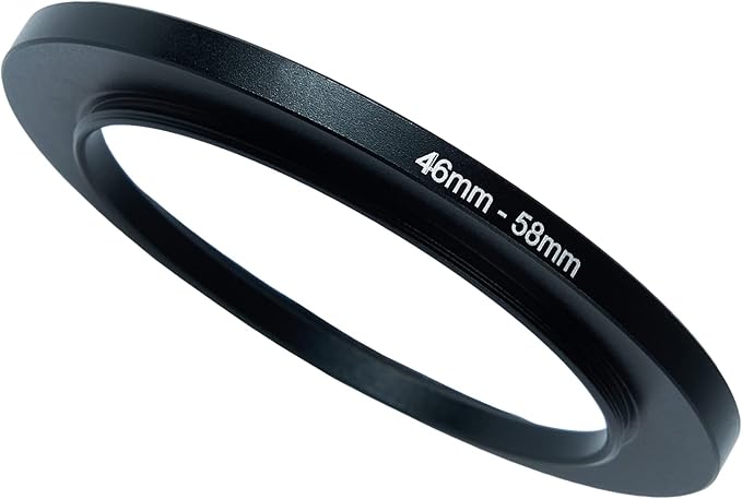 46mm to 58mm Step-Up Ring Filter Adapter for All Brands UV ND CPL Metal Ring Step-Up Rings Adapter Filter (46mm-58mm)