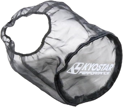 KYOSTAR Universal Air Filter Cover for Car Cold Air Intake Systems, Flexible Air Filter Sock for Cone High Flow Air Filter, Dustproof Washable High-Flow Air Cleaner Wrap, 5.9" Height & 6.1" Diameter.