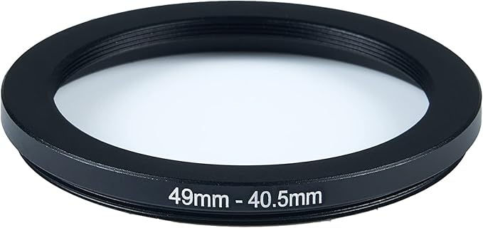 49mm Lens to 40.5mm Camera Lens Adapter 49mm to 40.5mm Step Down Ring Adapter Ring for All Brands of UV ND CPL, with Premium Lens Wiping Cloth 2 Pack (49mm-40.5mm)