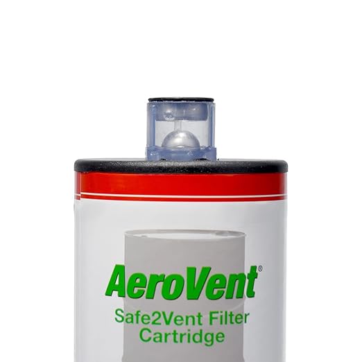 AeroVent 1X Aerosol Can Disposal System with Can Counter (Part #10004700) | Punctures Cans Up to 3" Diameter & 9.75" Length | Safe2Vent Filter | Heavy-Duty Steel | Compliant in 50 States | Made in USA