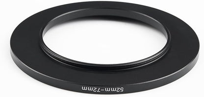 52mm to 72mm Step-Up Ring Filter Adapter,for All Brands UV ND CPL, Metal Ring Step-Up Rings Adapter Filter (52mm-72mm)
