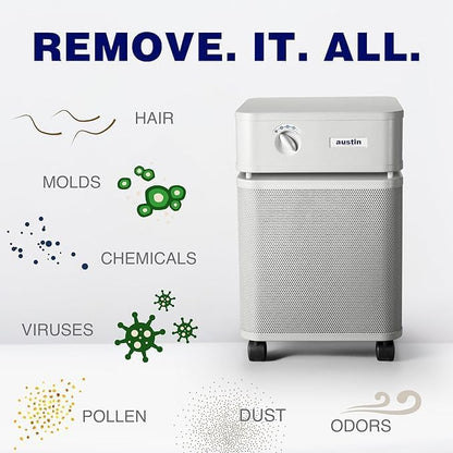 Austin Air HealthMate Plus Air Purifier - Advanced 4- Stage Filtration Air Purifiers For Home with Activated Carbon & Zeolite - Ideal as Air Purifiers for Bedroom or any Large room, Model B450