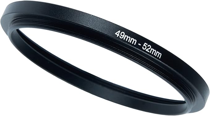 49mm to 52mm Step-Up Ring Filter Adapter for All Brands UV ND CPL Metal Ring Step-Up Rings Adapter Filter (49mm-52mm)