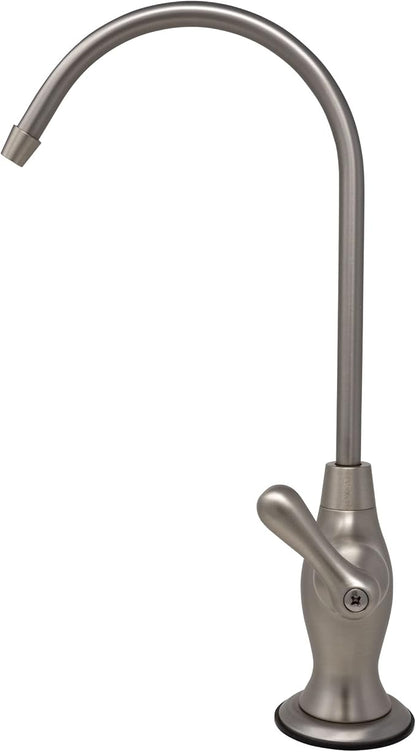 Metpure Non-airgap NSF Certified RO Faucet Reverse Osmosis Drinking Water Filtration System Water Dispenser Spout (Satin Nickel). Vase Style with Faucet Wrench.