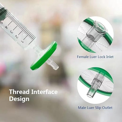 Syringe Filters Nylon Membrane - 25mm Membrane Diameter ,0.22um Pore Size,Pack of 100