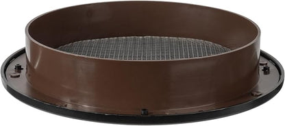 Black 6" Inch Round Ventilation Grille with Insect mesh. (Duct 6Ø / Grille 7Ø) Ventilation Applications. Indoor and Outdoor Soffit Vent Cover. Available 4 Sizes / 4 Colors.