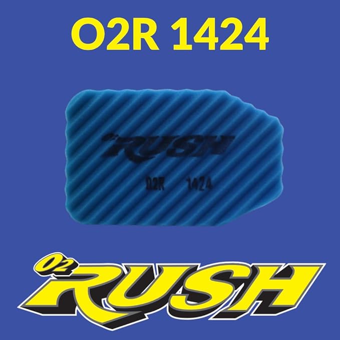 O2 RUSH High-Performance Foam Air Filter fits GAS GAS MC 50 & KTM 50 SX – Race-Proven Saw-Tooth Technology, Washable & Reusable(OEM 452 06 015 000)