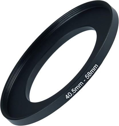 40.5mm to 58mm Step Up Ring Filter Adapter Black Metal Step up Adapter Rings Compatible with All Brand UV CPL ND Camera Lens Filter Step Down Ring (40.5mm-58mm)
