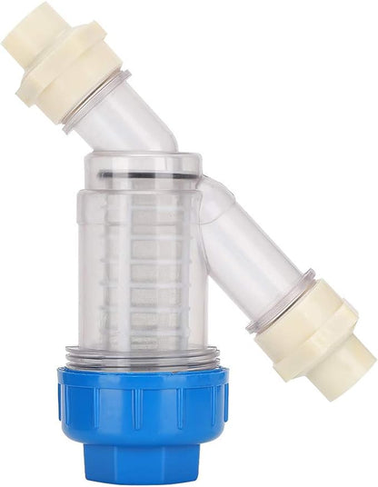 Poultry Water Line Strainer | Farm Water Treatment System for Chickens/Ducks/Livestock | Replaceable Screen Sheet Purifies Water Supply | 29x19x9cm Plastic Strainer