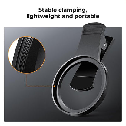 K&F Concept 67mm Thread Clip for Smart Phone, Large Caliber Phone Filter Adapter, Compatible for iPhone 16 15 Pro Max 14 13 12 11 Samsung Galaxy S22 S23 Ultra Galaxy S22 S24 Ultra(Filter Not Included)