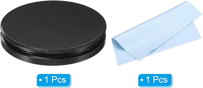 PATIKIL 52mm Lens Cap, Camera Lens Cap Cover Universal Lens Filter Stack Cap Front Metal Protective Case Cover with Cleaning Cloth for Photography Camera Filter