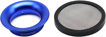 Carburetor Carb Velocity Stack Air Filter Cleaner Modified Trumpet Aluminum Alloy with Sponge Filter Steel Mesh for PWK21-30mm Short Fast Intake Suggest for Small Displacement (Blue,50mm)