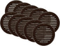 Vent Systems 4" Inch (Opening Dimensions) - Pack of 10 - Brown Soffit Vent Cover - Plastic Round Air Vent Grille - Built-in Mesh Screen - HVAC Register Louver for Bathroom, Home, Kitchen