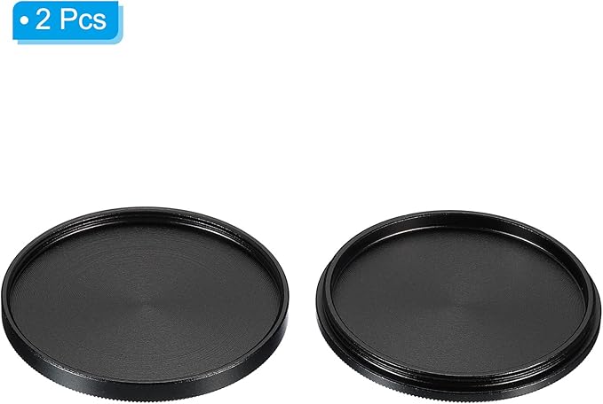PATIKIL 43mm Lens Cap, 2 Pack Camera Lens Cap Cover Universal Front Metal Lens Filter Stacks Cap Protective Case for 43mm Camera Circular Polarizing Fader ND Filter, Black