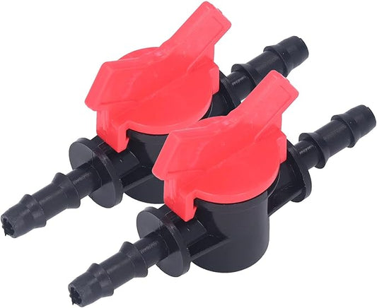 Regulator ABS Plastic Liquid Control Stop Valve for Domestic Water Pumps Solar Water Heaters Construction Sites 2PCS Straight Through Valve (8MM regulator)