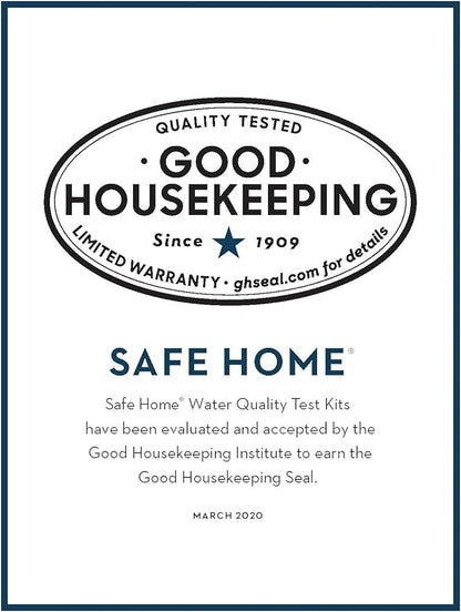 Safe Home® 12-in-1 Drinking Water Test Kit – DIY Testing for Hardness, Copper, Nitrate, Fluoride, Iron, and More – City Taps or Well Water – 10-Strips Issue a Total of 120 Tests/Kit