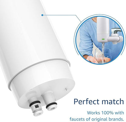 Waterdrop Faucet Water Filter, Replacement for Brita® Filter, Brita® Faucet 36311 On Tap Water Filtration System, FR-200, FF-100 Replacement Filter, White (3 Packs)