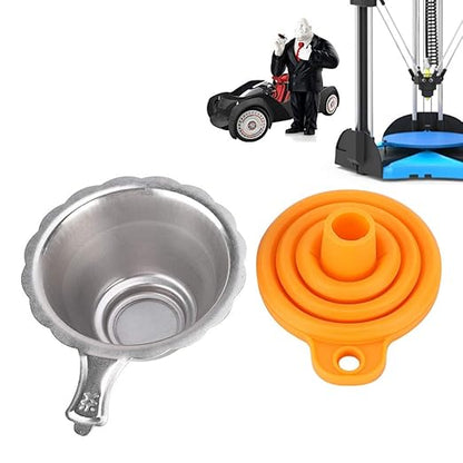 ASHATA 3D Printer Resin Filter,3D Printer Accessories Photosensitive Resin Filter Funnel Combination Light Curing Consumable Filter,Resin Filter Cup+Silicon Funnel Disposable for 3D Printer
