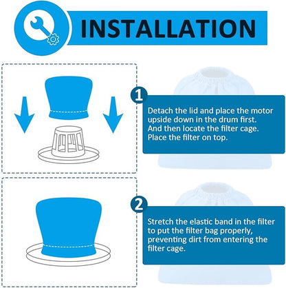 Cloth Filter for Craftsman 2&2-1/2 Gal. Shop Vac 916949, 9-16949, MICROLINED (3 Pack)