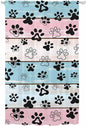 Sheer Curtains 84 Inches Long, Blue Pink Dog Paws Prints Semi Sheer Curtains Light Filtering Window Treatment, Farmhouse Beige Wood Privacy Voile Drapes for Living Room Bedroom 52x84 Inch