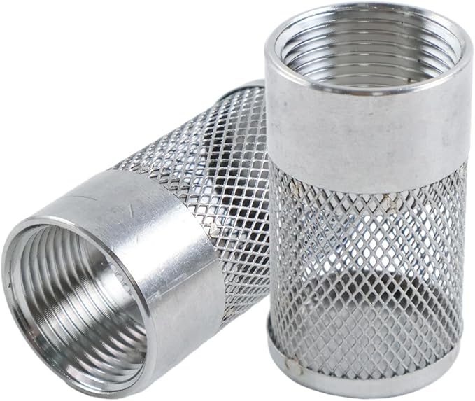 Dia Hose Inlet Suction Strainer Filter, Stainless Steel Water Pump Filter for Garden Irrigation, High Pressure Water Pump, Sprayer & Plumbing Systems (2Pcs 30mm)