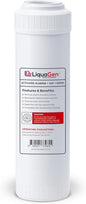 LiquaGen Activated Alumina + Carbon + KDF-55 Replacement Water Filter Cartridge – Helps Manage Fluoride, Chlorine & Taste, Refillable 2.5" x 10", 2.5" x 20", 4.5" x 10", 4.5" x 20" (1, 2.5" x 10")