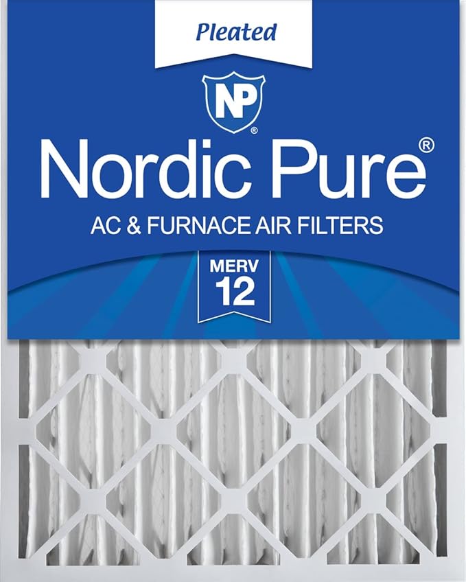 Nordic Pure 18x24x4 (Actual Size: 17 1/2 x 23 3/8 x 3 5/8) Pleated MERV 12 Air Filter 1 Pack
