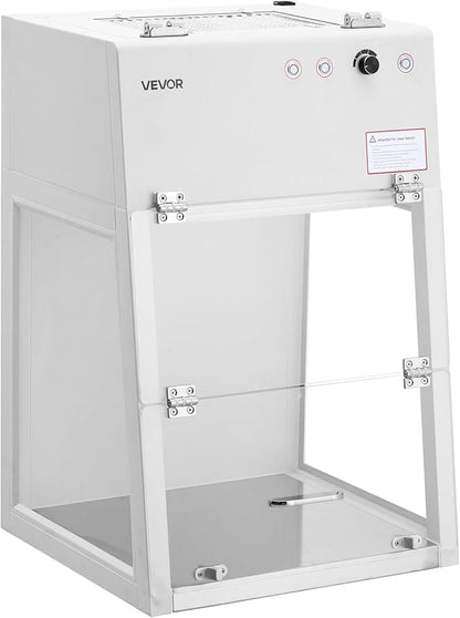 VEVOR Laminar Flow Hood, 20.08 x 20.47 x 23.62 inch Working Area Portable Clean Room, Meets ISO Class 5 Clean Room Standards, Adjustable, with HEPA-14 Filter and G1 Pre-Filter, for Laboratory Use