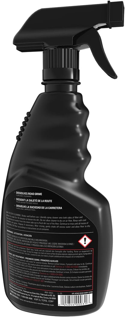 K&N Air Filter Cleaner and Degreaser: Power Kleen; 32 Oz Trigger Spray; Restore Engine Air Filter Performance, 99-0621