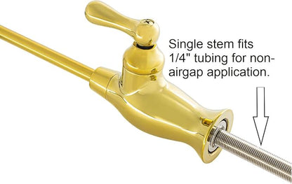 Metpure Non-airgap NSF Certified RO Faucet Reverse Osmosis Drinking Water Filtration System Water Dispenser Spout (Bright Gold). Vase Style with Faucet Wrench.