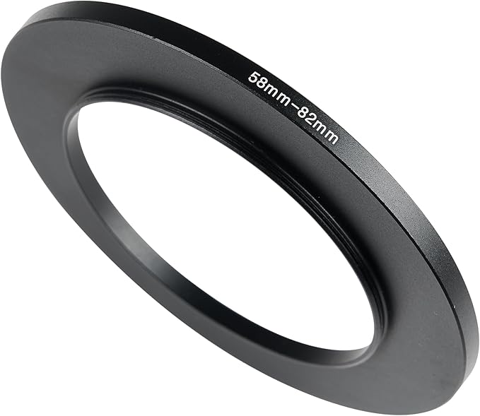 58-82mm Metal Step-Up/Down Ring Adapter Compatible with Mirrorless Cameras DSLR Lens, UV CPL ND Filter Thread Converter, Black