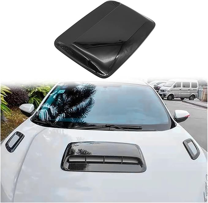 Car Universal Hood Vent Air Outlet Cover Compatible For Infiniti Compatible For Mazda And Tesla Hood Scoop Air Flow Intake Vent Cover(Bright Black)