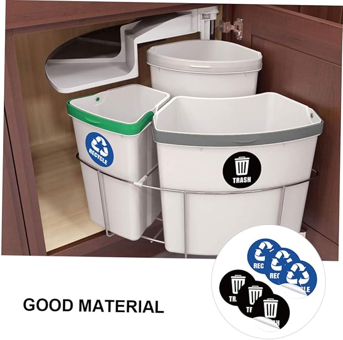 Recycle Decals for Trash Can Waste Bin Sticker Waste Sorting Decals Remind Sorting Habit