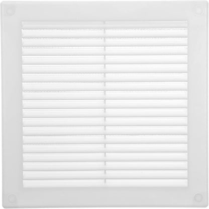 Vent Systems 6" x 6" Inch (Opening Dimensions) - Pack of 2 - Plastic White Soffit Vent Cover - Flat Square Air Vent Grille - Air Vent Deflector - HVAC 8" x 8" Inch (Overall Dimensions)