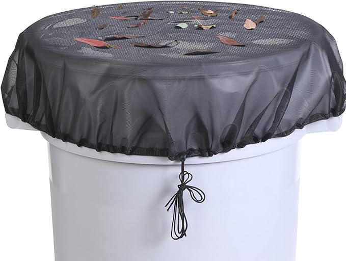 37.5 Inch Mesh Cover for Rain Barrel,Rain Bucket Leaf Filter Screen Cover
