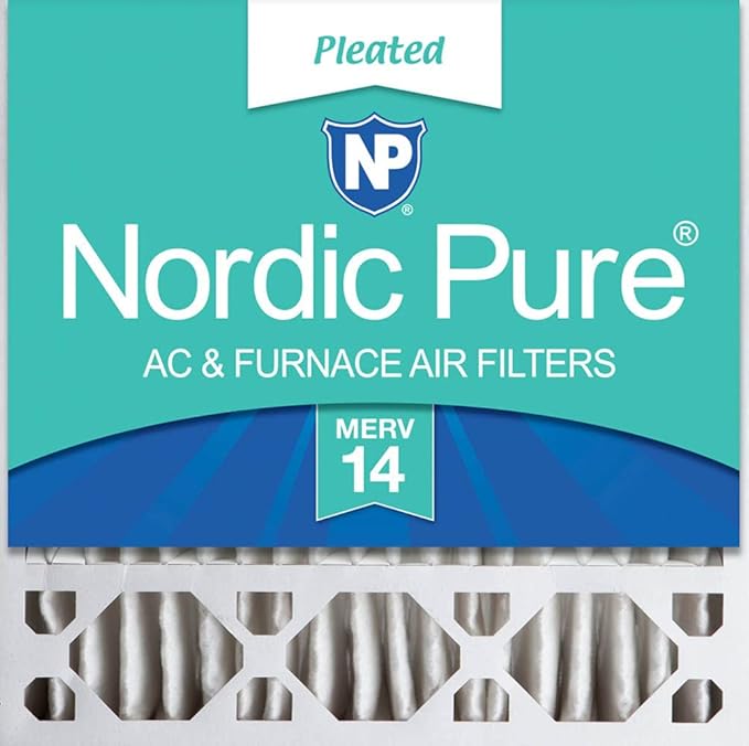 Nordic Pure 20x20x5 (Actual Size: 19 5/8 x 19 7/8 x 4 3/8) Honeywell/Lennox Replacement MERV 14 Air Filter 1 Pack