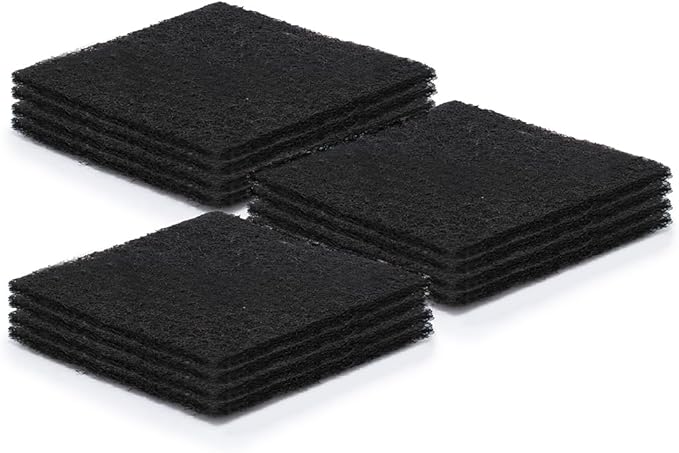 Glad Charcoal Filters for Compost Bins, Odor Absorbing Carbon Replacement Pads for Kitchen Waste, 2 Year Supply, 2.56-inch Squares, 12 Count