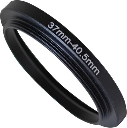 37-40.5mm Metal Step-Up/Down Ring Adapter Compatible with Mirrorless Cameras DSLR Lens, UV CPL ND Filter Thread Converter, Black (37-40.5)